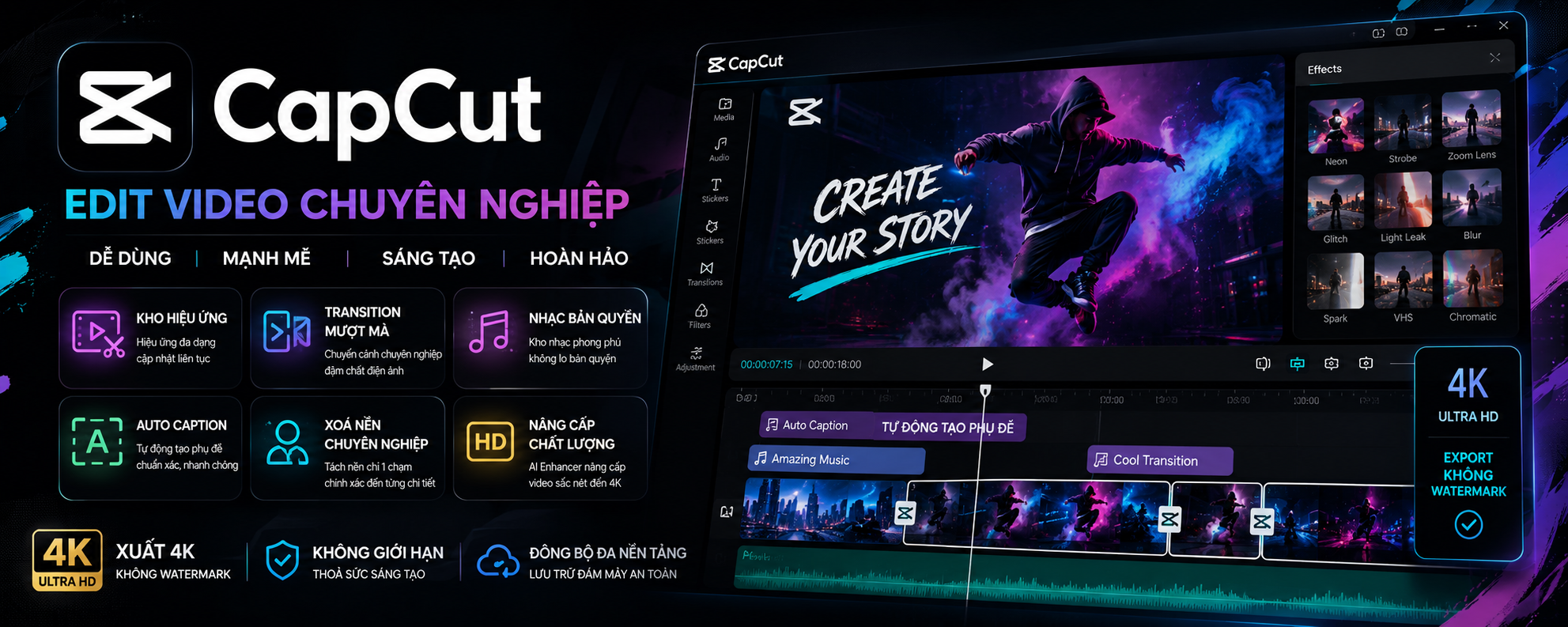 [BHF] Capcut Pro  7 tháng