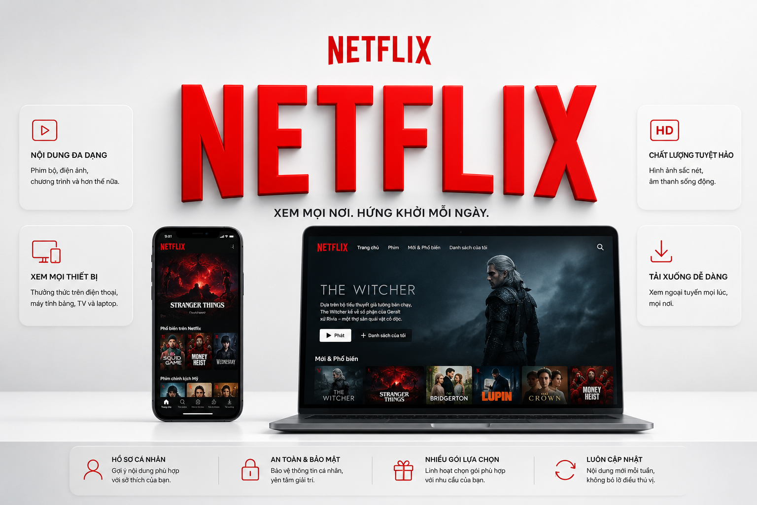 Netflix Premium - 1 tháng